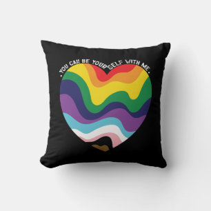Du kan vara dig själv med mig HBTQ Transperson Hom Kudde
