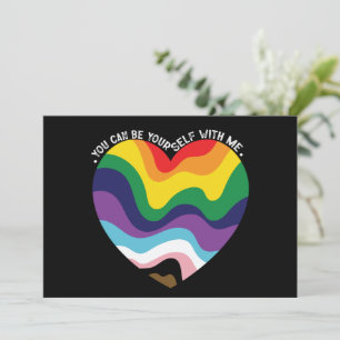 Du Kan Vara Dig Själv Med Mig LGBT Transgender Gay Inbjudningar