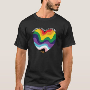 Du Kan Vara Dig Själv Med Mig LGBT Transgender Gay T Shirt
