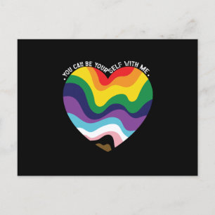 Du Kan Vara Dig Själv Med Mig LGBT Transgender Gay Vykort