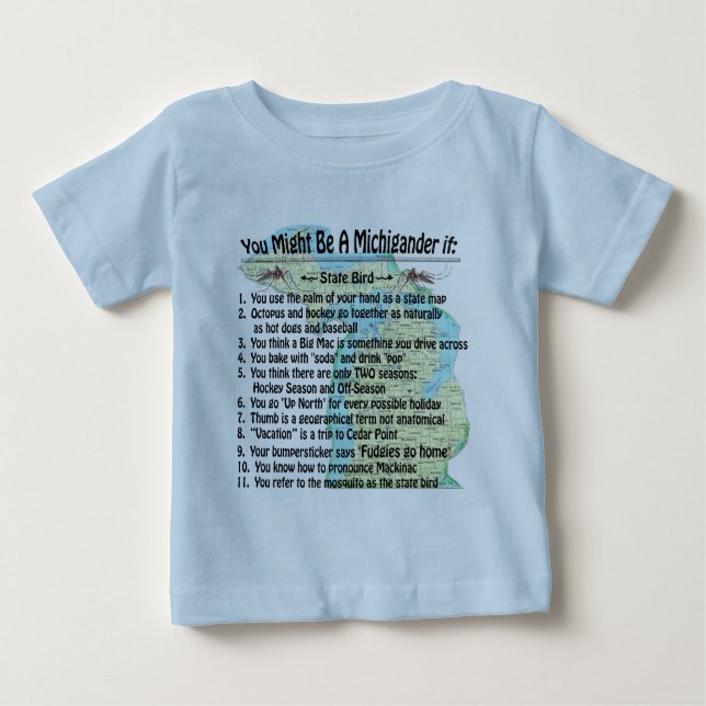 Du kan vara en Michigander om: T-shirt (Framsida)
