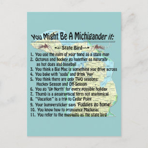 Du kan vara en Michigander om: Vykort