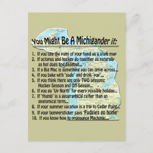 Du kan vara en Michigander om: Vykort