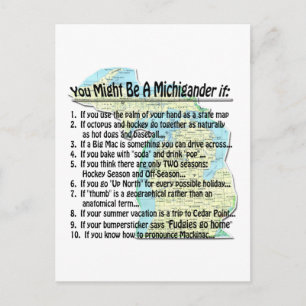 Du kan vara en Michigander om: Vykort