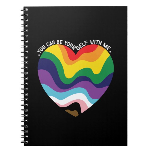 Du kan vara med mig i LGBT Transgender Gay Anteckningsbok (Framsidan)