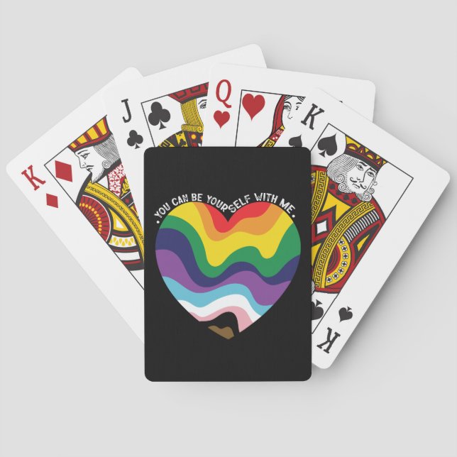 Du kan vara med mig i LGBT Transgender Gay Casinokort (Baksidan)