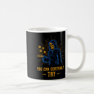 Du Kan Visst Pröva Skelett Trollkarl Fantasy Meme Kaffemugg