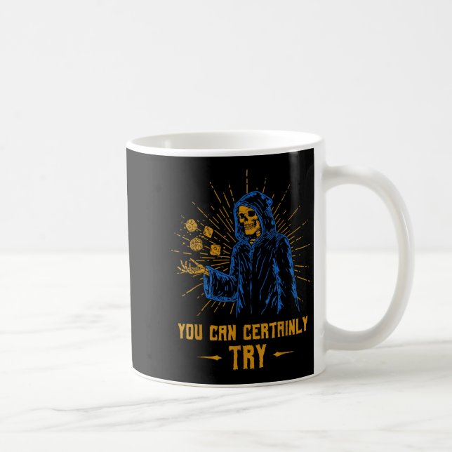 Du Kan Visst Pröva Skelett Trollkarl Fantasy Meme Kaffemugg (Höger)