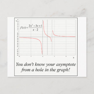 Du känner inte din asymptote... vykort