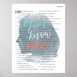 Du känner mig, Psalm 139 Poster