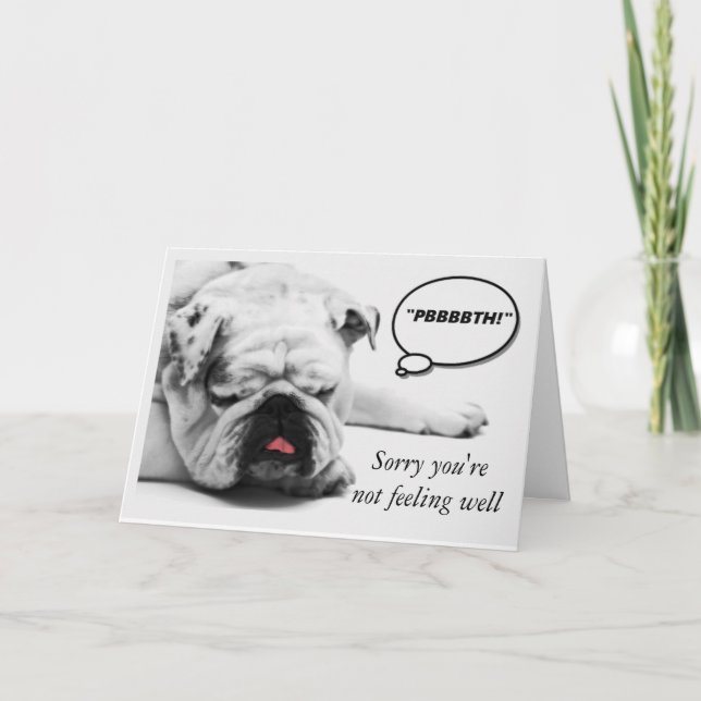 Du känner tyvärr inte bra Ledsen Bulldog-Hund Kort (Framsida)