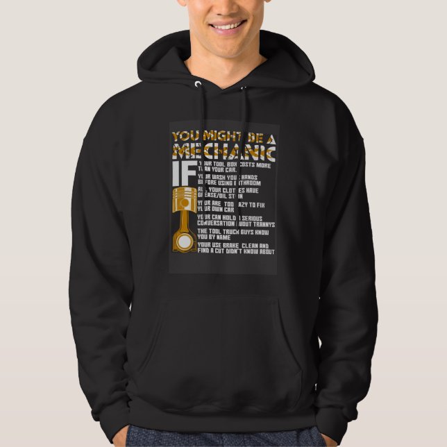 Du kanske är mekaniker om hoodie (Framsida)