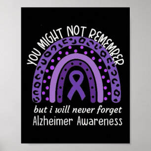 Du kanske inte kommer ihåg Alzheimers medvetandemå Poster