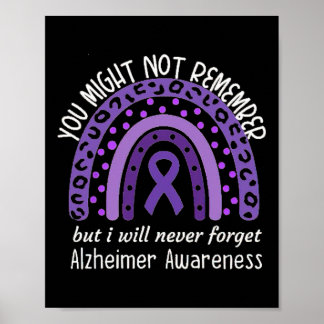 Du kanske inte kommer ihåg Alzheimers medvetandemå Poster