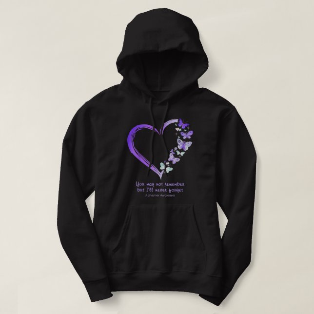 Du kanske inte kommer ihåg, men jag glömmer aldrig hoodie (Design framsida)