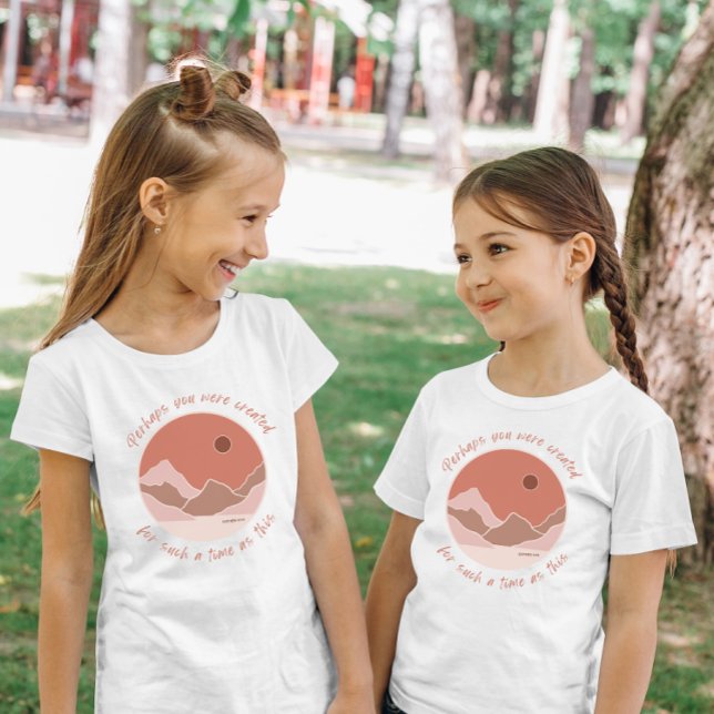 Du kanske Skapades Girls Mountain Christian T Shirt (Skapare uppladdad)