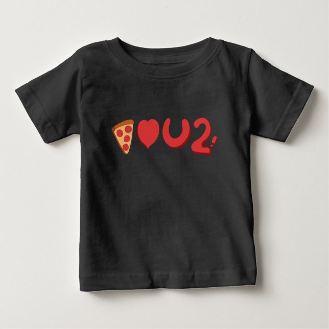 Du kärlek pizza, ja, pizza kärlek också! t shirt (Framsida)