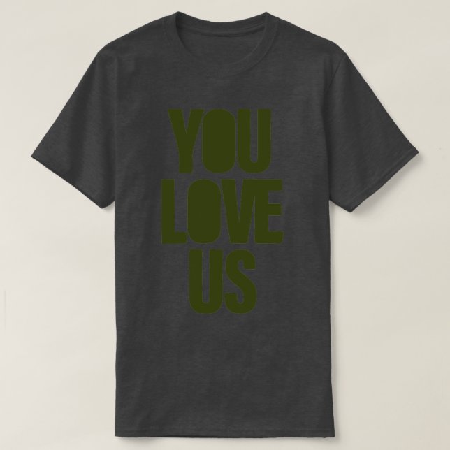 Du Kärlek USA grönt T Shirt (Design framsida)