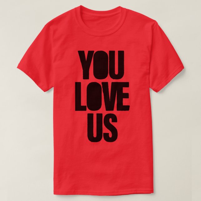 Du Kärlek USA svart T Shirt (Design framsida)