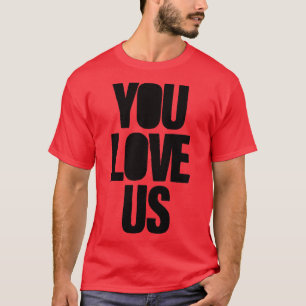 Du Kärlek USA svart T Shirt