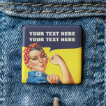 Du kattar, gör det, rosie, feminist.. knapp<br><div class="desc">Katt gör det på den feministiska strykknapp - Den här sensationsknappen/brickan har en design baserad på den uber-coolan "Vi kan göra det!" Amerikansk propaganda poster. Associerad med Rosie the Riveter, som bidrog till kvinnornas rörlighet i den betalat arbetsstyrkan under Världskrig II. Den här bilden av feminismens ikon med katt kommer...</div>