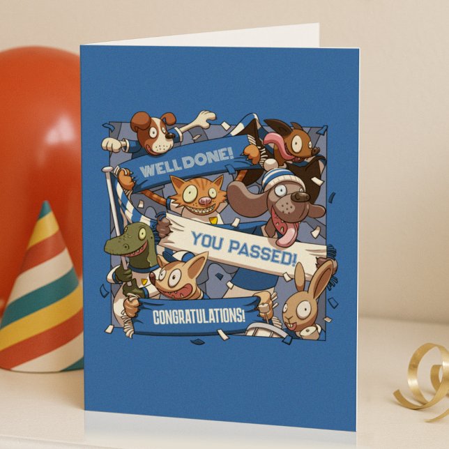 Du klarade det! Roliga djur som idrottsfans med sc Kort (Skapare uppladdad)