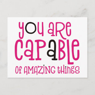 Du klarar av Fantastisk Positive White Vykort