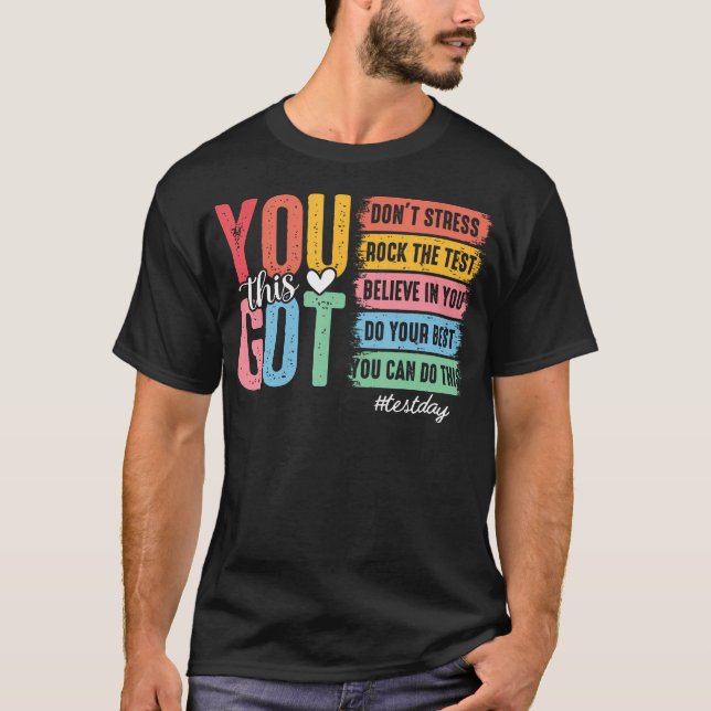Du Klarar Denna Provdag Statlig Utvärdering Lärare T Shirt (Framsida)