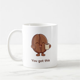 Du Klarar Det Kaffebohnen Karaktärs Uppmuntran Kaffemugg
