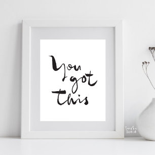 Du klarar det Minimalistisk Motiverande Inspireran Poster