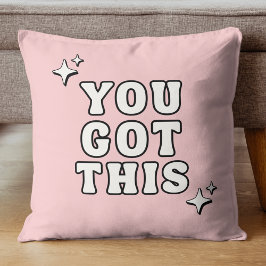Du Klarar Det Motivational Sitat Retro Rosa Kudde