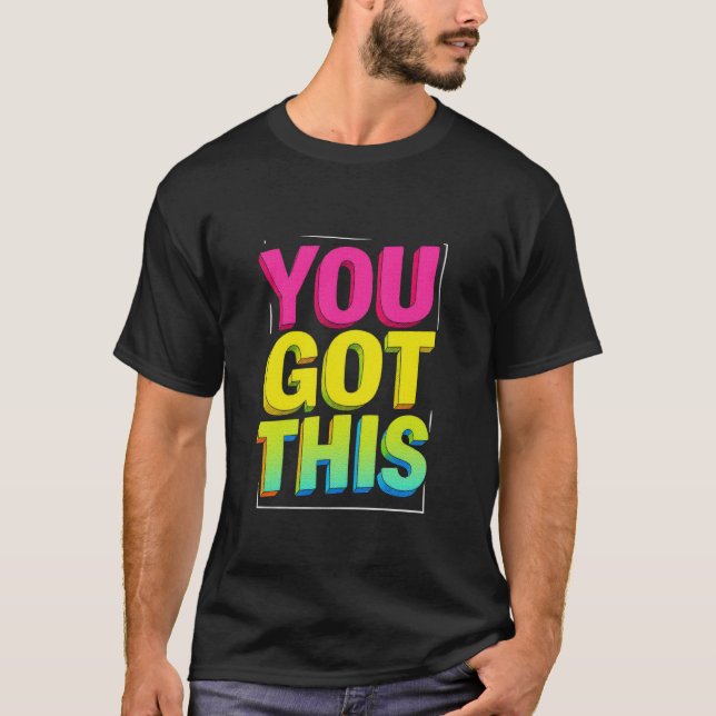 Du Klarar Det Motivational Typography T Shirt (Framsida)