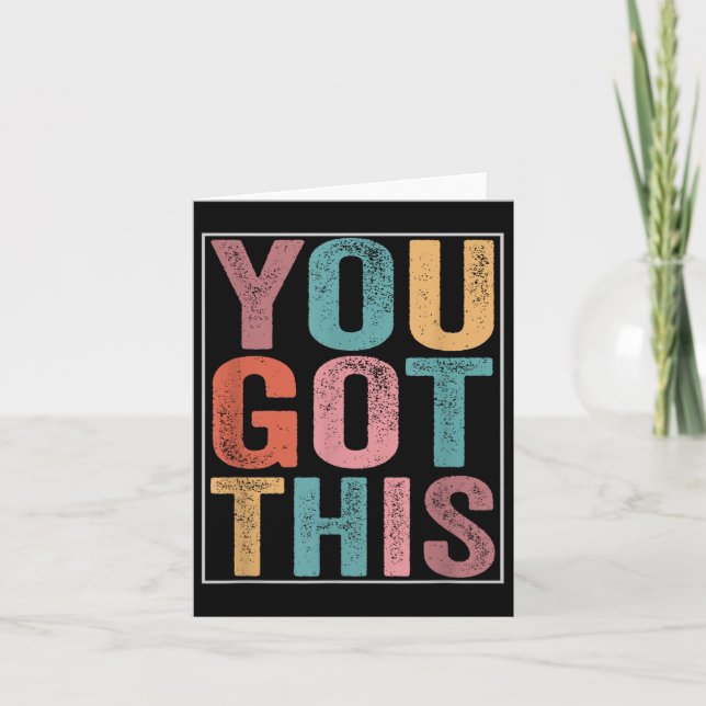 Du Klarar Det Motivationsdesign För Testdag Kort (Framsida)