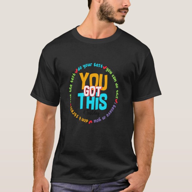 Du Klarar Det Testdagsuppmuntran T Shirt (Framsida)