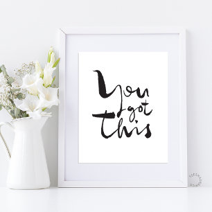 Du klarar detta Minimalistisk Motiverande Inspirer Poster