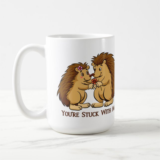Du klibbas med mig Porcupinemuggen Kaffemugg (Vänster)