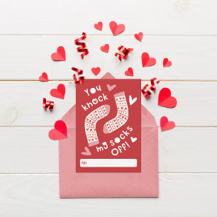 Du knackar min sockel från Classroom Valentine Inbjudningar