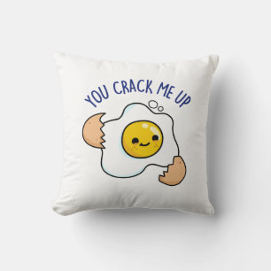 Du knäckte mig på Cute Egg Pun Kudde