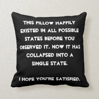 Du kollapsade det! Quantum fysikhumor Kudde