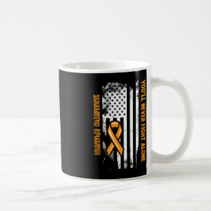 Du kommer aldrig att bekämpa Ensam Blodcancer Leuk Kaffemugg