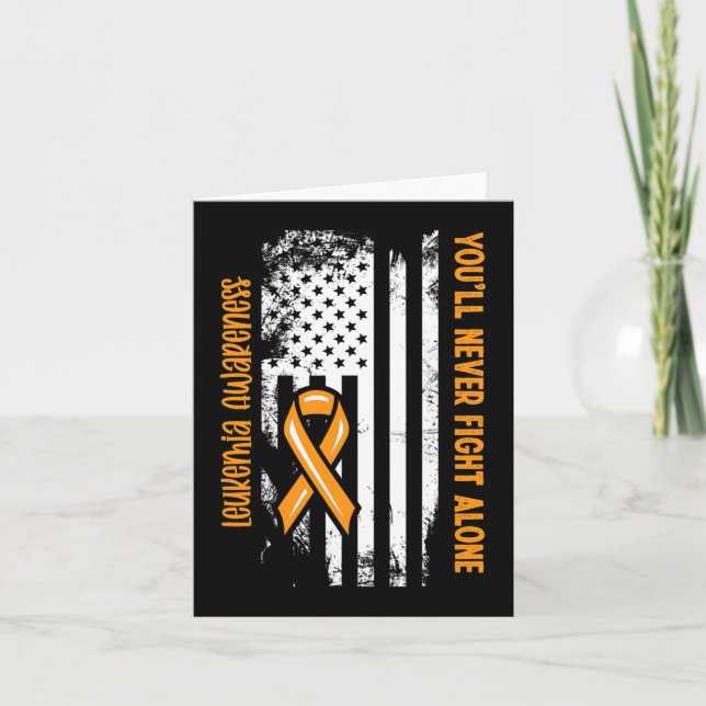 Du kommer aldrig att bekämpa Ensam Blodcancer Leuk Kort (Framsida)