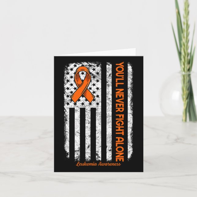 Du kommer aldrig att bekämpa Ensam Blodcancer Leuk Kort (Framsida)