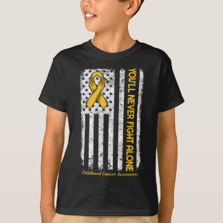 Du kommer aldrig att bekämpa Ensam Flagga Childnes T Shirt