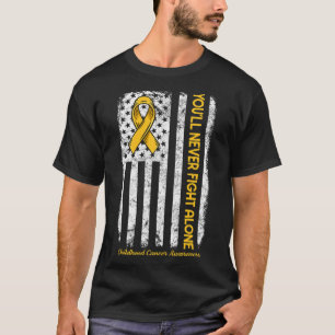 Du kommer aldrig att bekämpa Ensam Flagga Childnes T Shirt