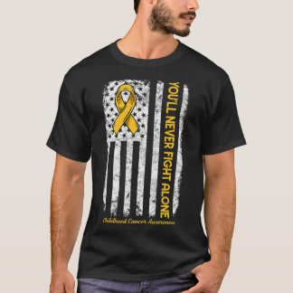Du kommer aldrig att bekämpa Ensam Flagga Childnes T Shirt