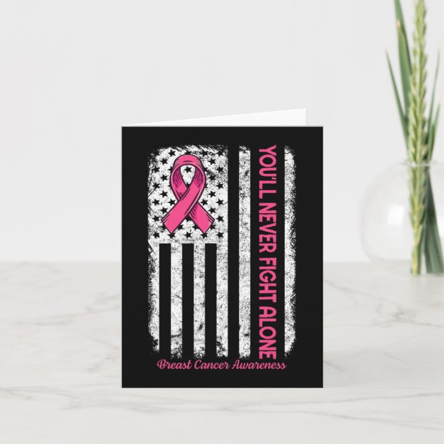 Du kommer aldrig att bekämpa Ensamens Flagga Rosa  Kort (Framsida)