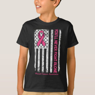 Du kommer aldrig att bekämpa Ensamens Flagga Rosa  T Shirt