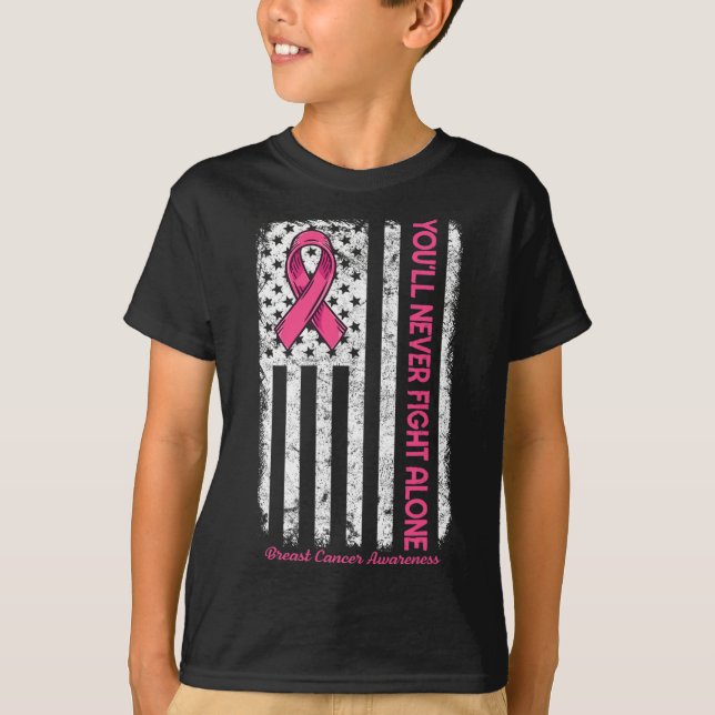 Du kommer aldrig att bekämpa Ensamens Flagga Rosa  T Shirt (Framsida)