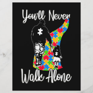 Du kommer aldrig att gå Alone Far Dotter Autism Reklamblad