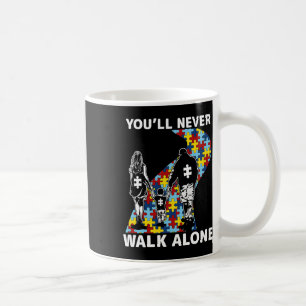 Du kommer aldrig att gå ensam om Autism Awareness Kaffemugg
